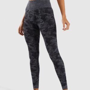 Gymshark black camo leggings Small